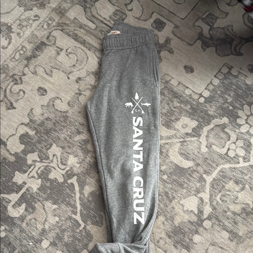 Santa Cruz Skateboards Gray Joggers with Elastic Cuffs